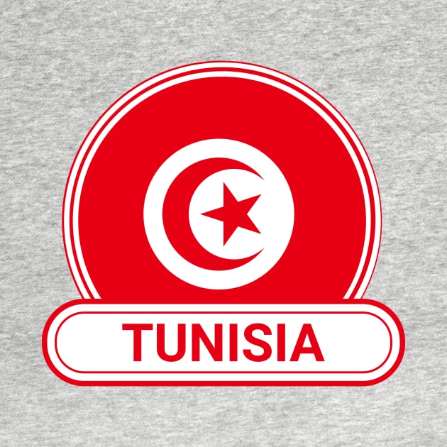 Tunisia Country Badge - Tunisia Flag by Yesteeyear